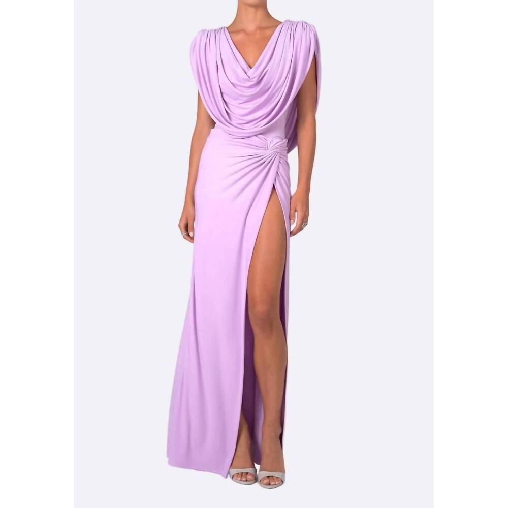 NEW NONCHALANT LABEL jordana knotted maxi skirt in lavender